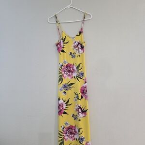 Floral Yellow Maxi Dress